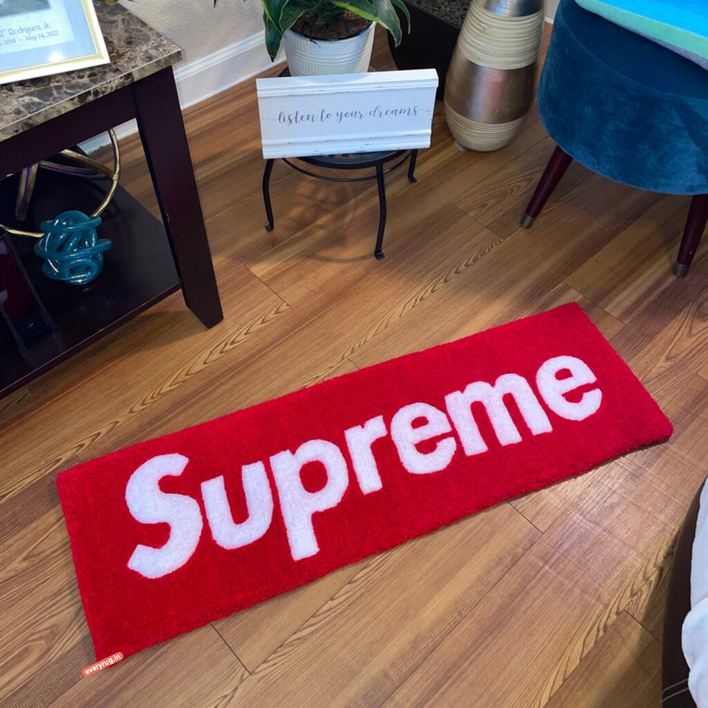 Supreme Logo Rug Top 1 supreme rug increase your home beauty