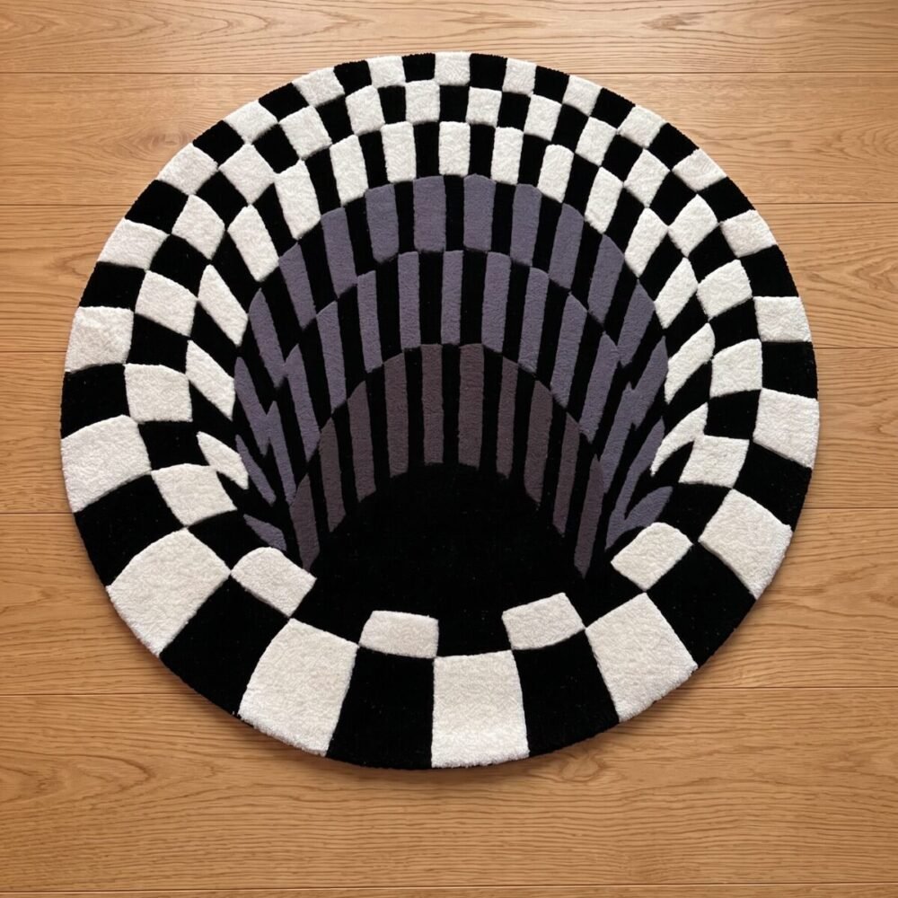 Black Hole Handtufted Rug
